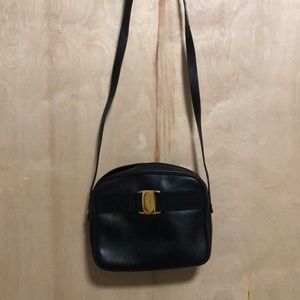 Vintage Salvatore Ferragamo black shoulder bag small